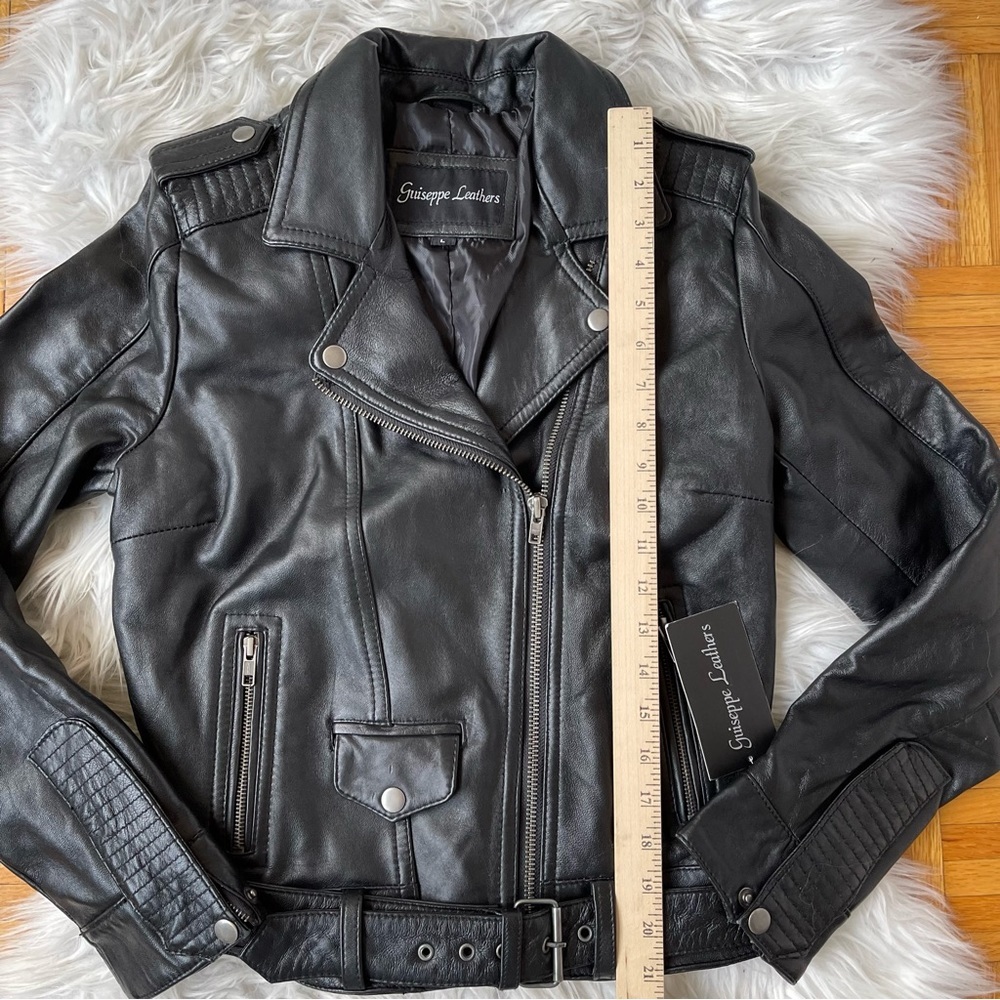 GUISEPPE leather Motorcycle black‎ jacket - Picture 11 of 16